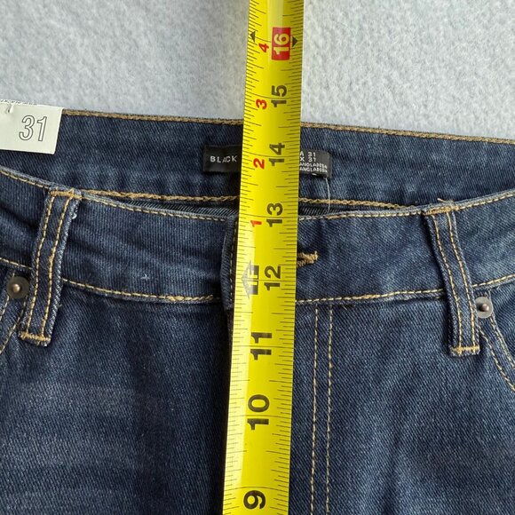 Black Tape Women Maya High Rise Relaxed Flare Stretch Blue Denim Jeans Sz 31 NWT - Picture 9 of 11